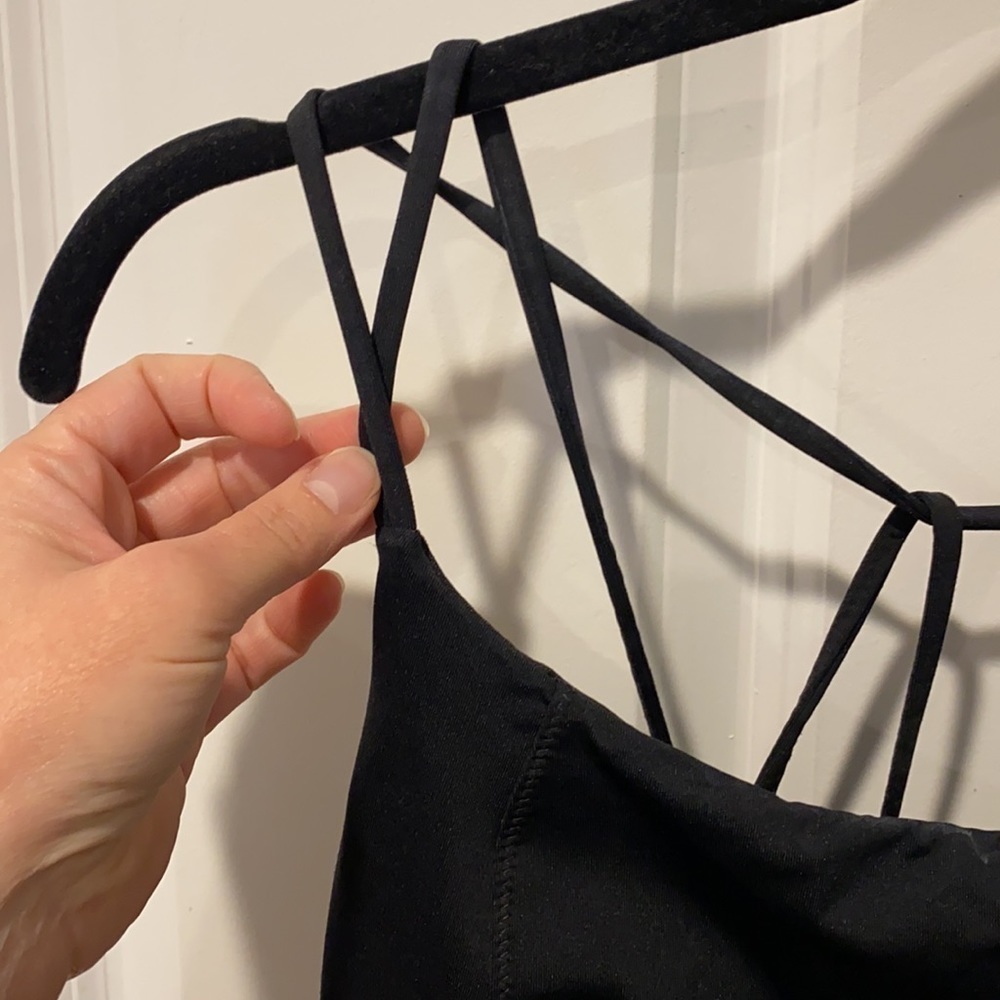 Althleta Black Strappy Back One Piece EUC - Picture 6 of 12